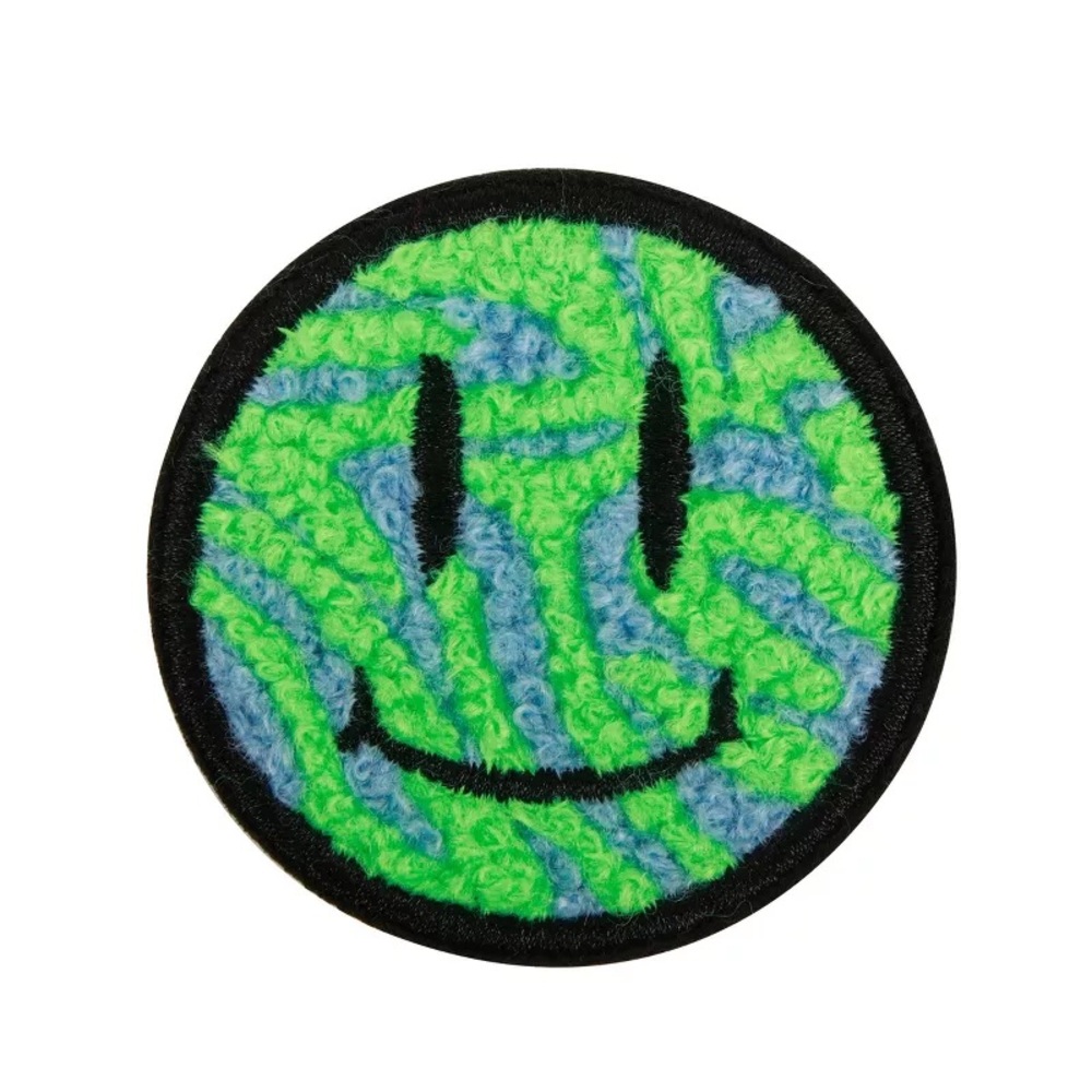Self-Adhesive Icon Patch - Tie Dye Smiley Face nwt 2 x 2